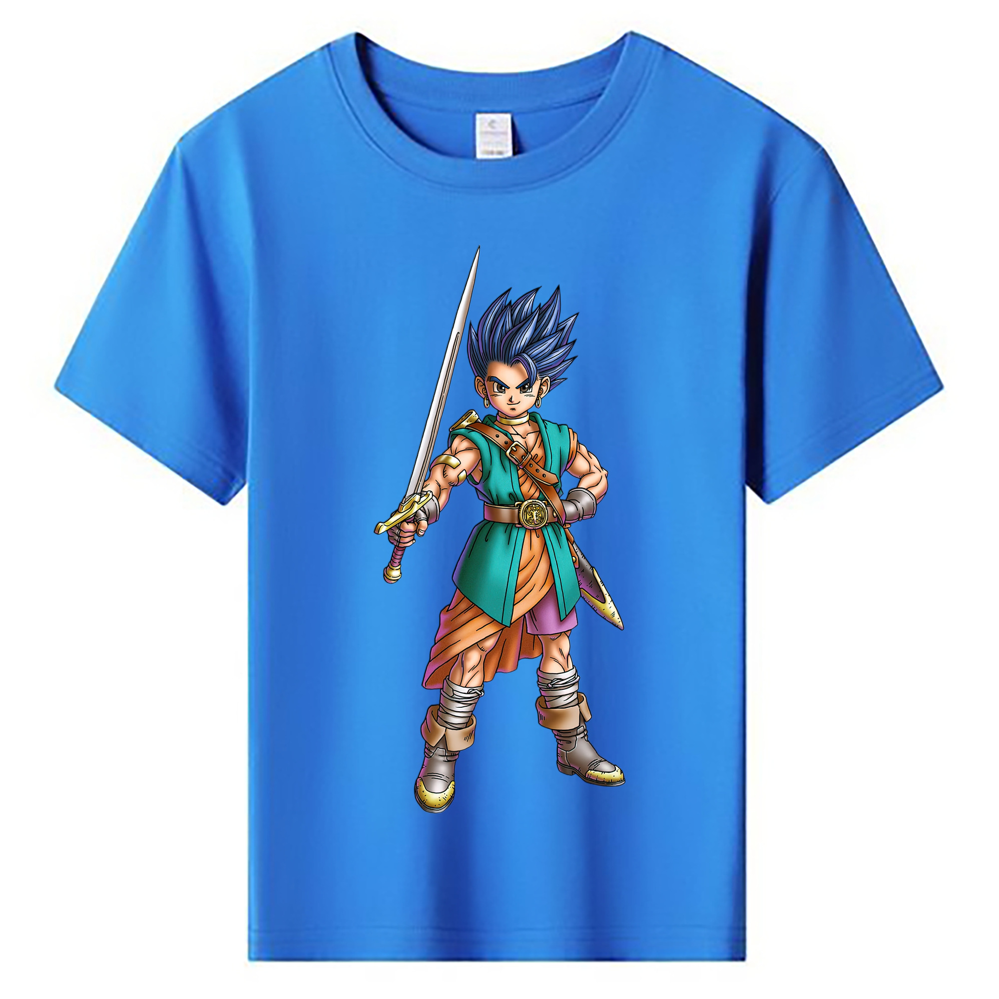 （画像用） ドラゴンクエスト Doragon Kuesuto Dragon Quest 綿100％キッズTシャツ（フロントプリント）